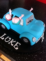 VW Beetle car cake